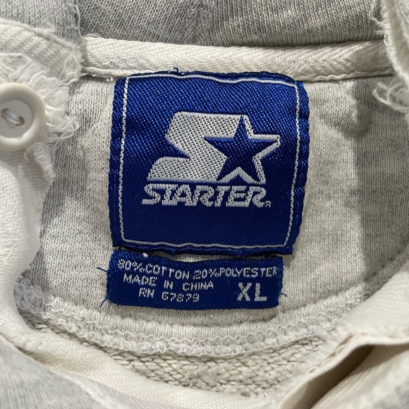 RARE VINTAGE Notre Dame Fighting Irish STARTER XL hooded sweatshirt leprechaun - Picture 8 of 13